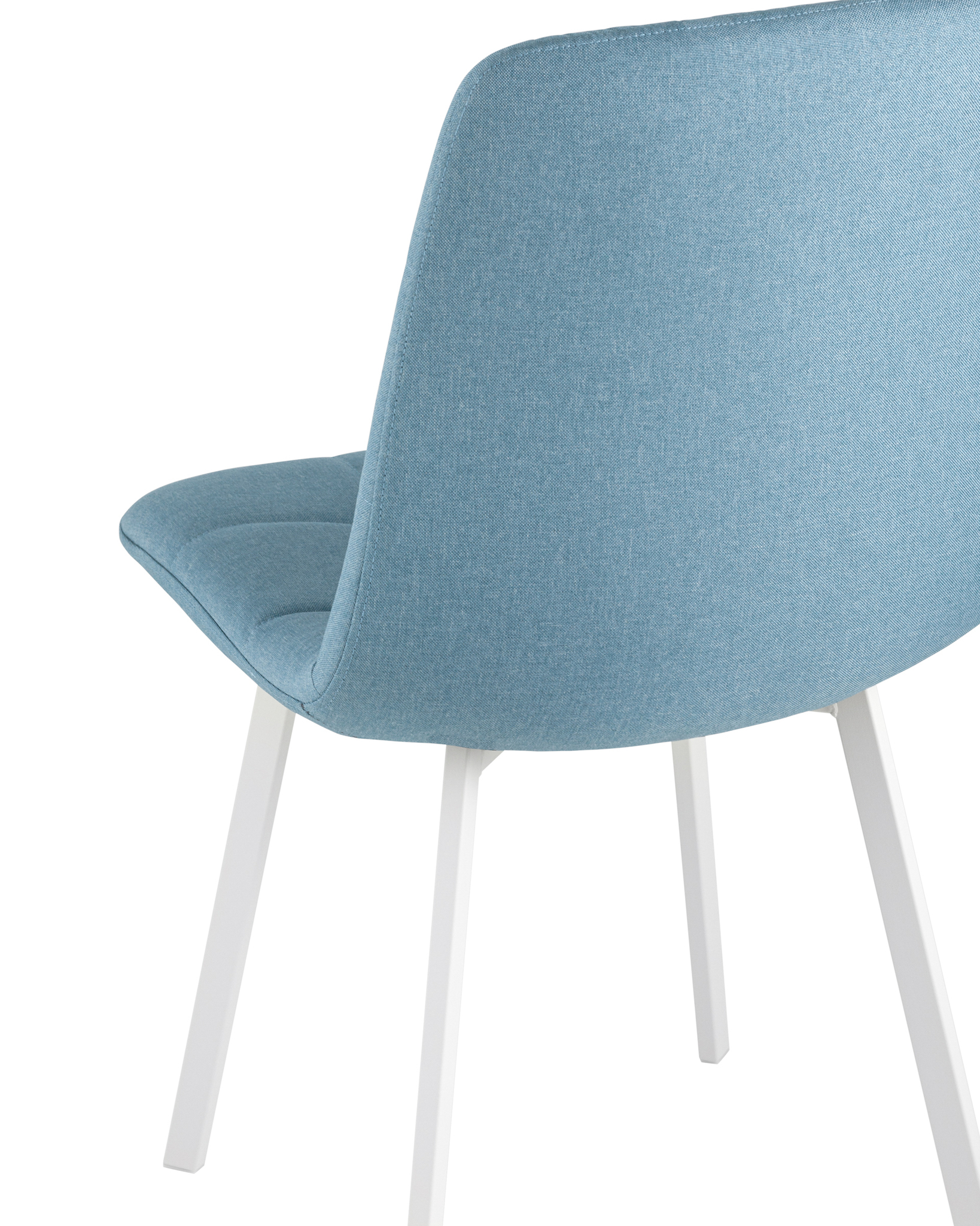 Стул Chilly рогожка голубой ножки белые Stool Group