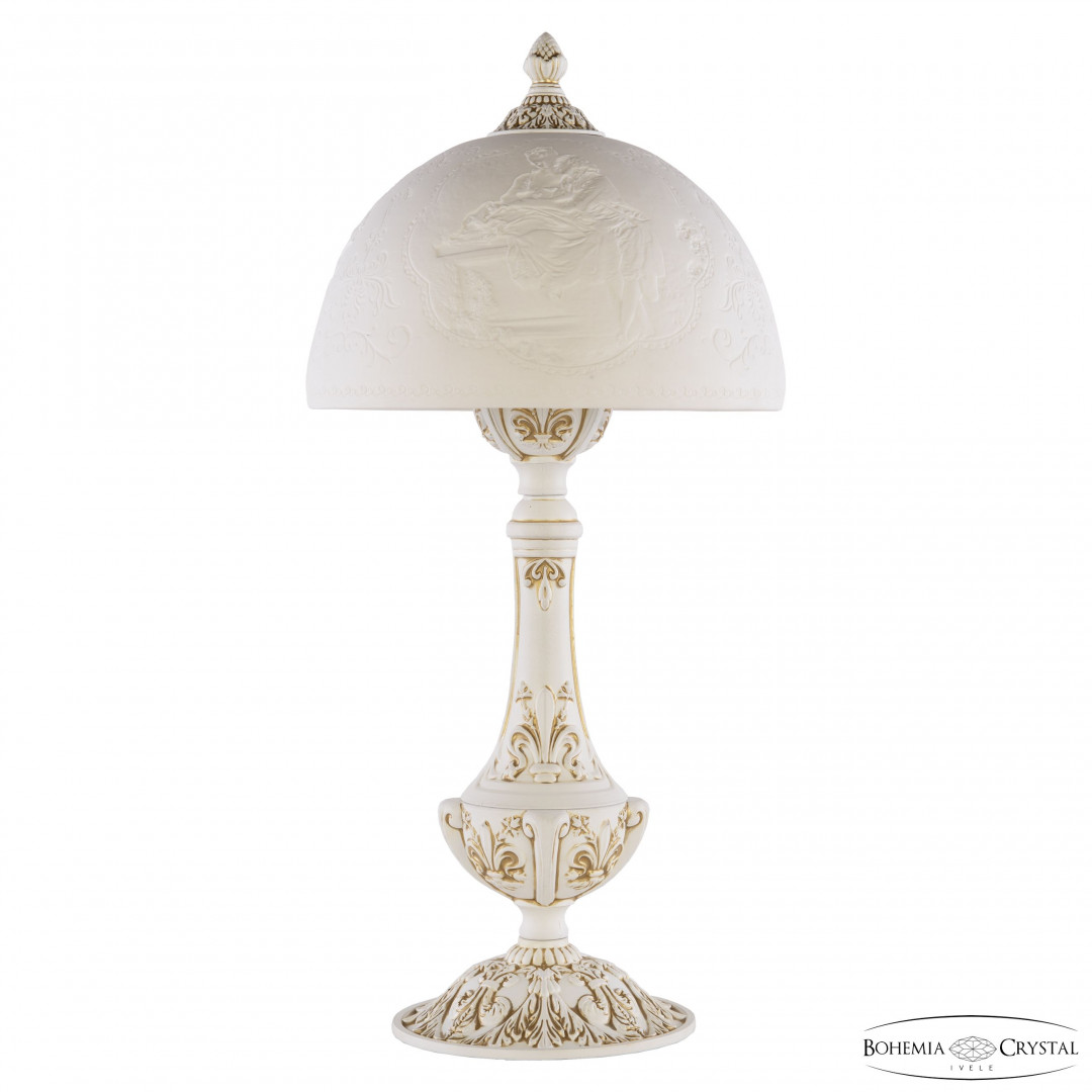 Настольная лампа с косятным фарфором AL78100L/25 WMG Pair Bohemia Ivele Crystal