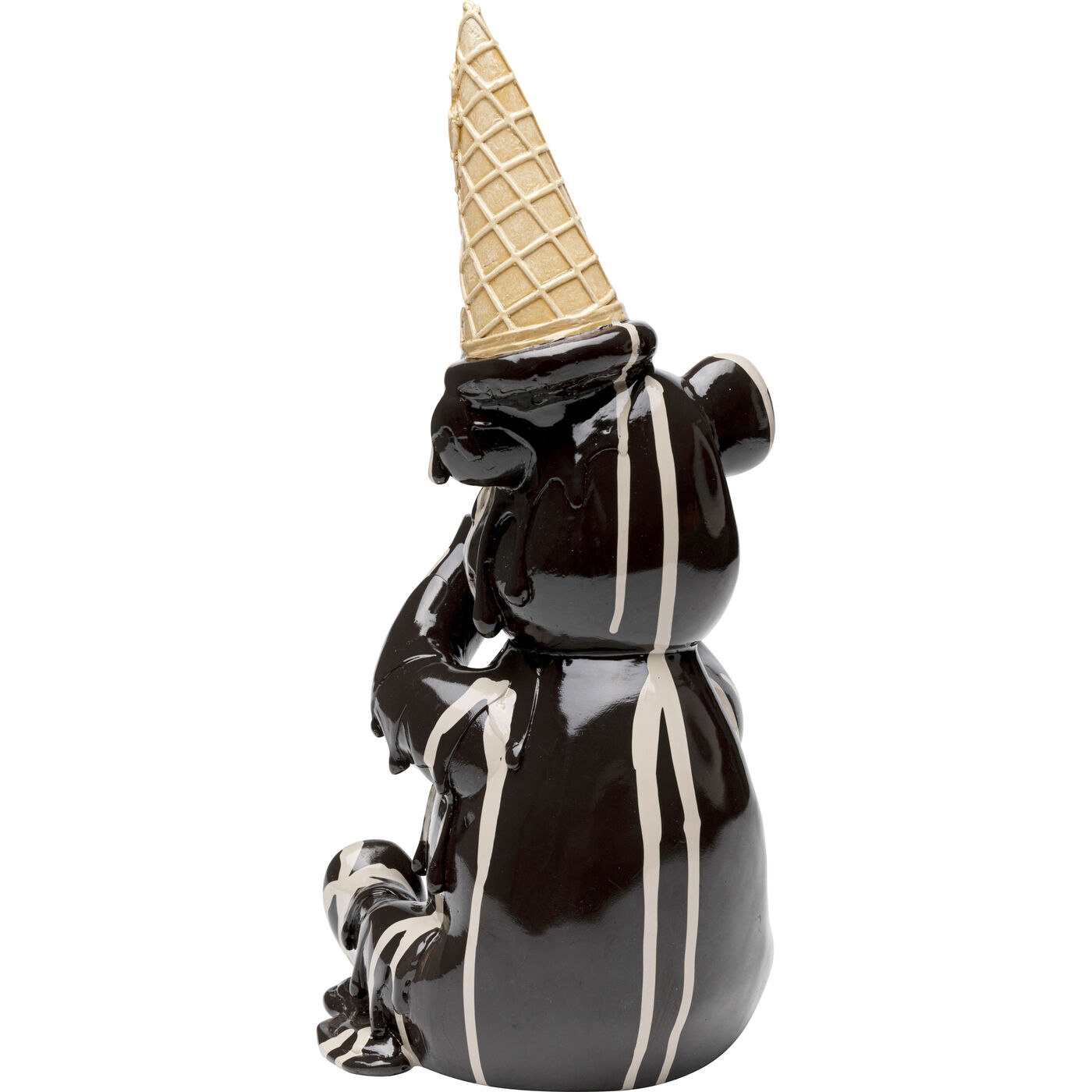 Фигура декоративная Sitting Gelato Bear Black 37cm KARE 58004