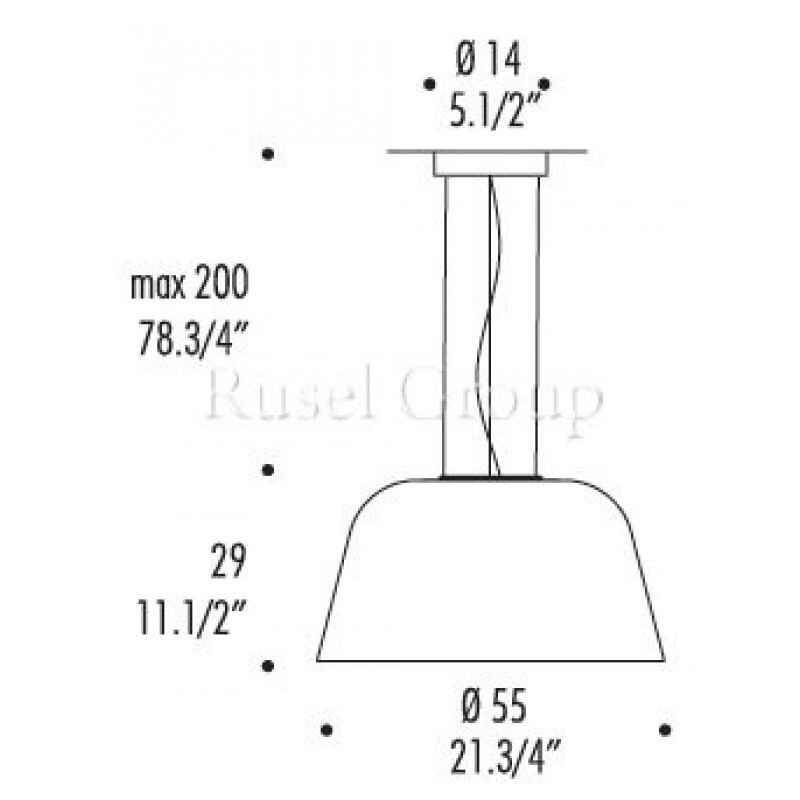 Подвесной светильник LEUCOS AYERS S55