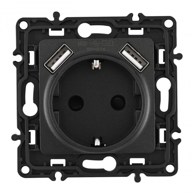 Розетка Arte Milano 217.47-1.black