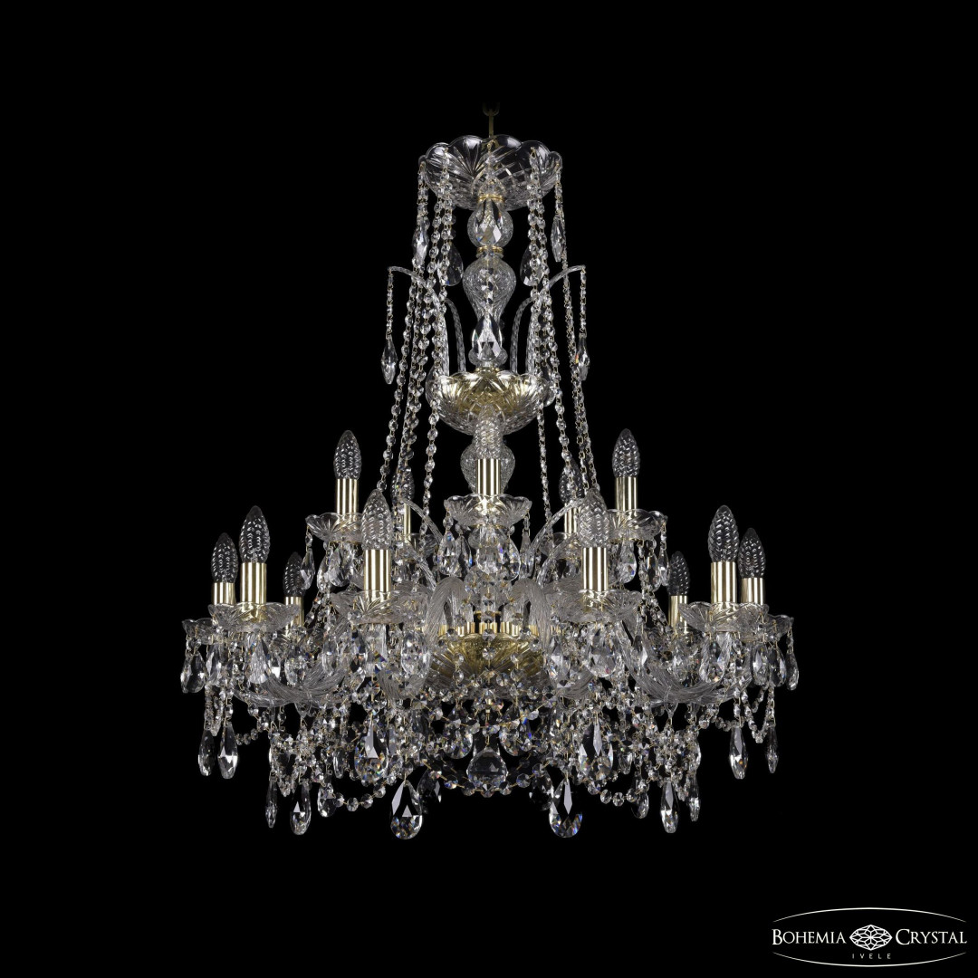 Люстра хрустальная 1411/10+5/240/XL-86 G