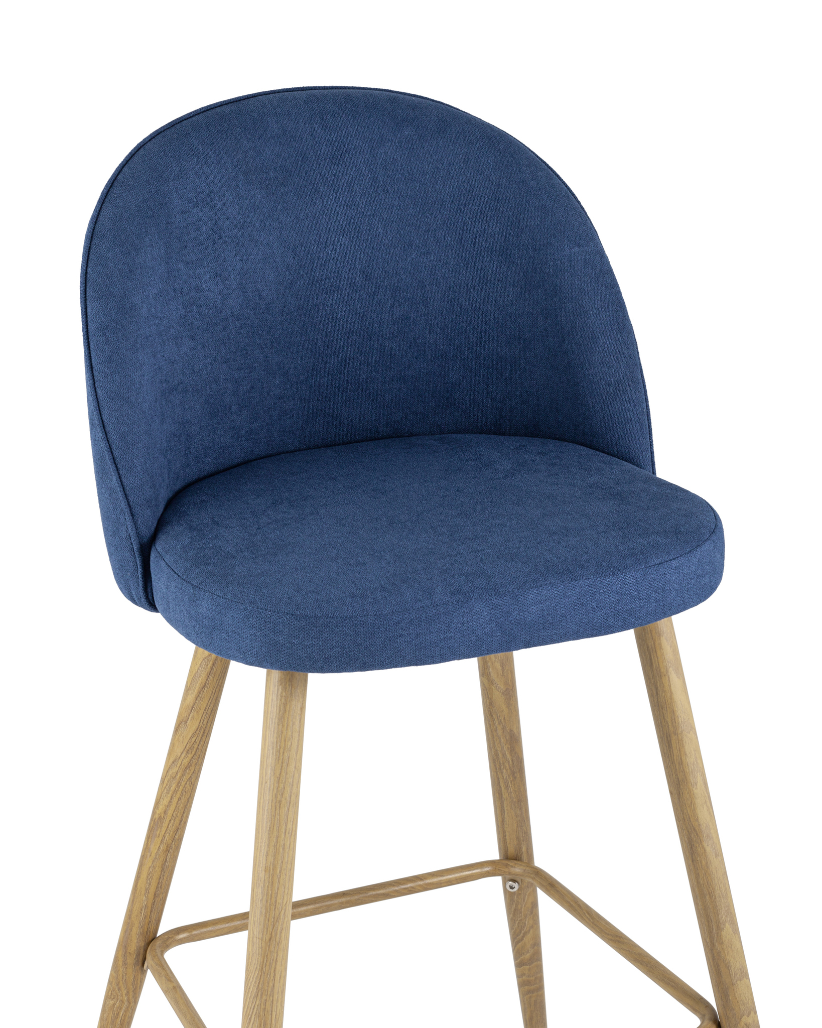Стул барный Лион синий шенилл Stool Group