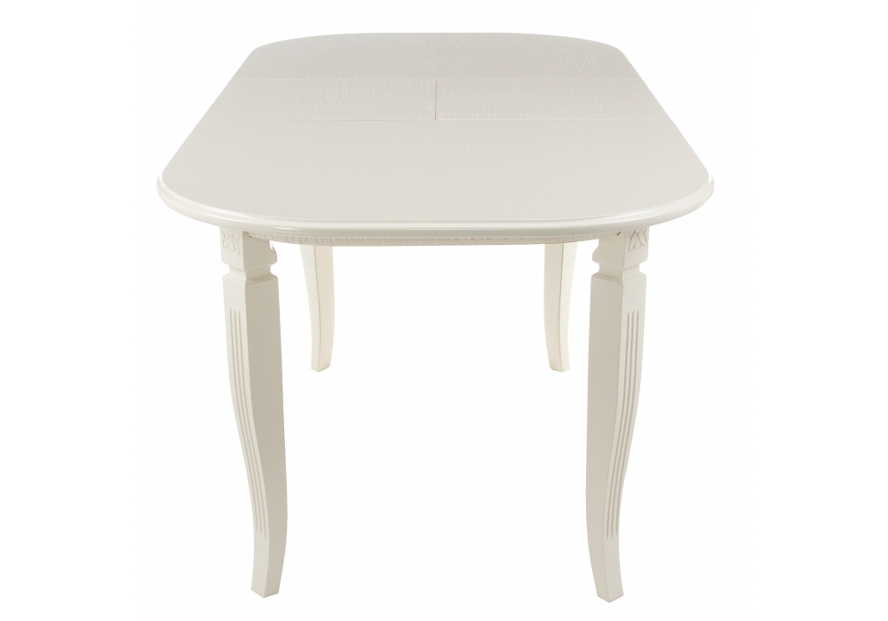 Стол деревянный Woodville Romeo 130(170)х85х75 без патины / молочный 438338