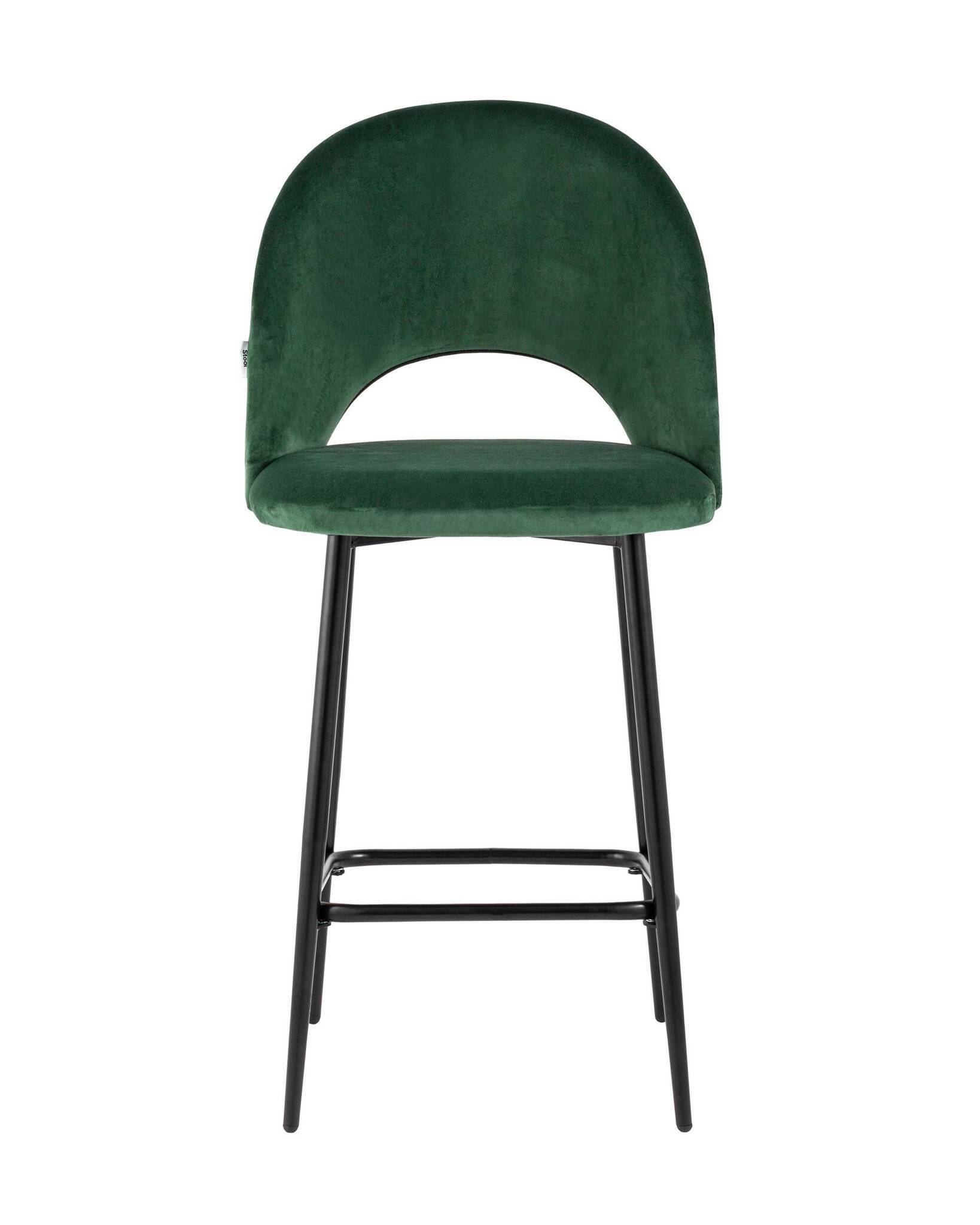 Стул полубарный Меган велюр зеленый Stool Group