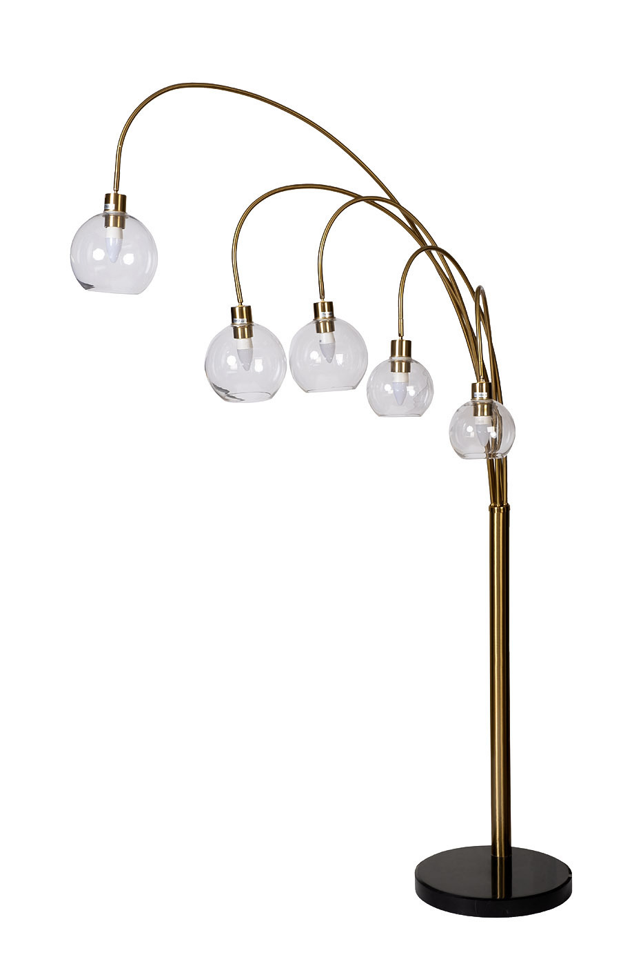 Торшер Grappolo латунь/стекло прозрачное Garda Decor 92EL-YG21102-5F