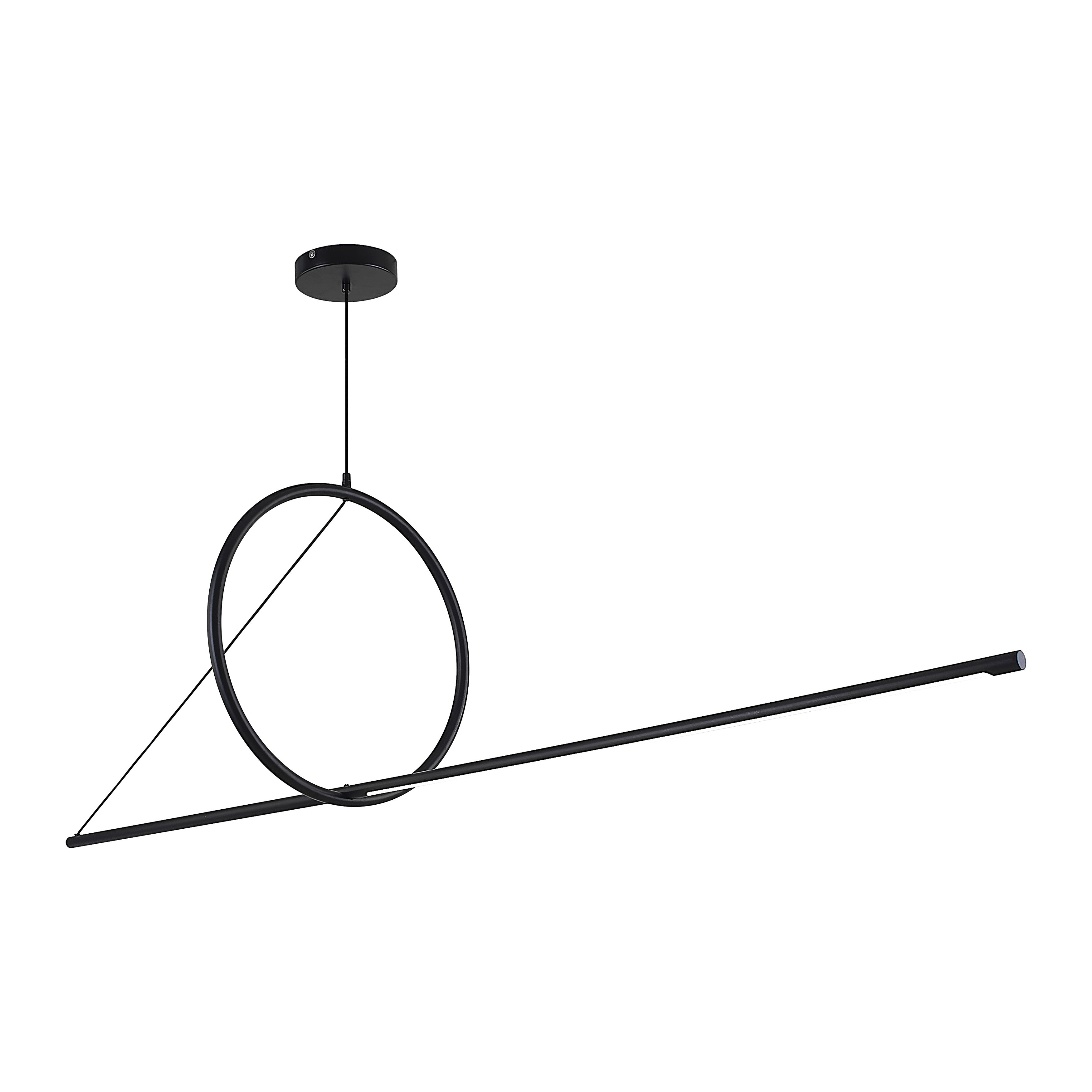 Подвесной светильник SUSPENSION CERCLE ET TRAIT – GRAPHITE SATINE L170 by ImperiumLoft