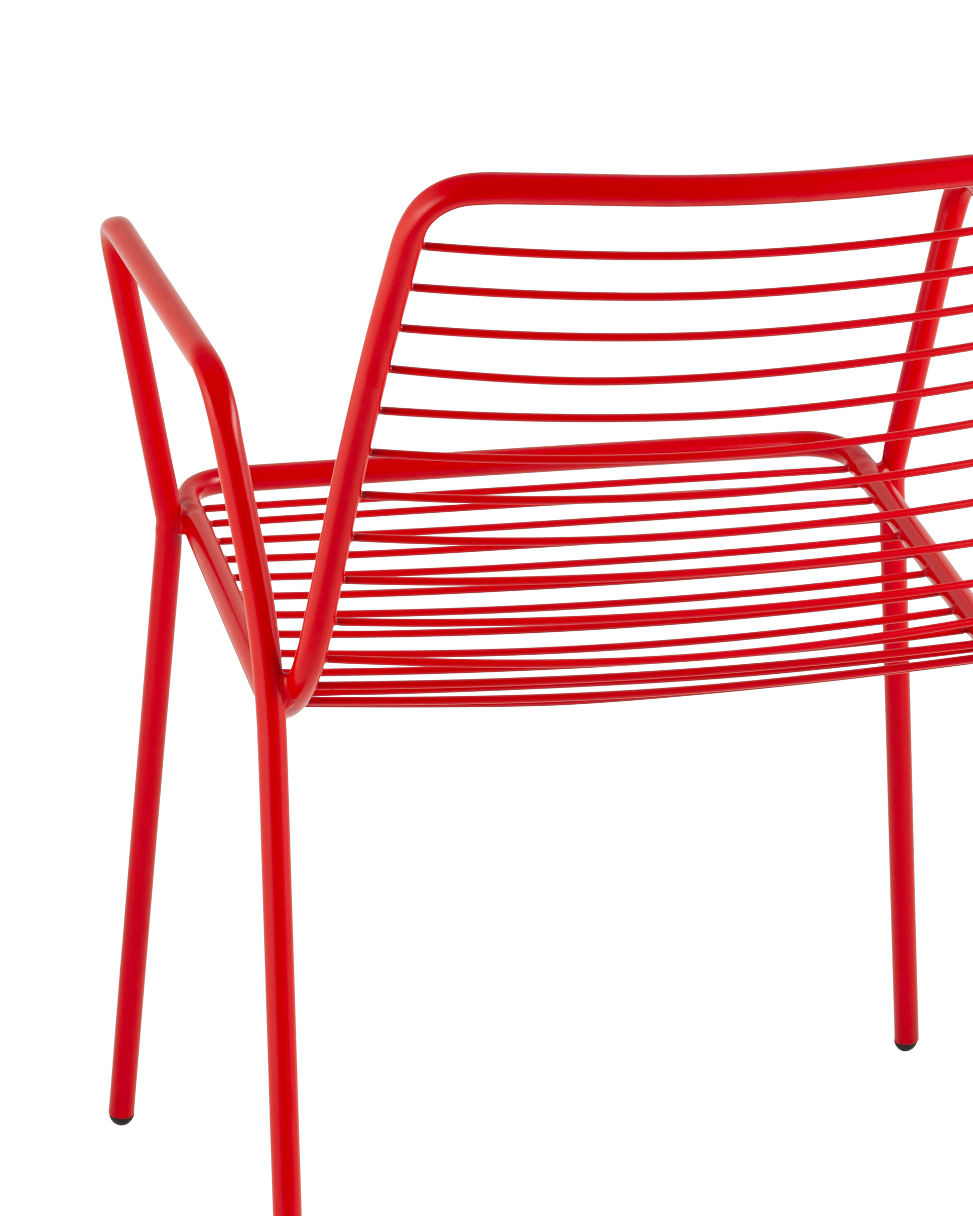 Стул с подлокотниками Дели металл красный Stool Group