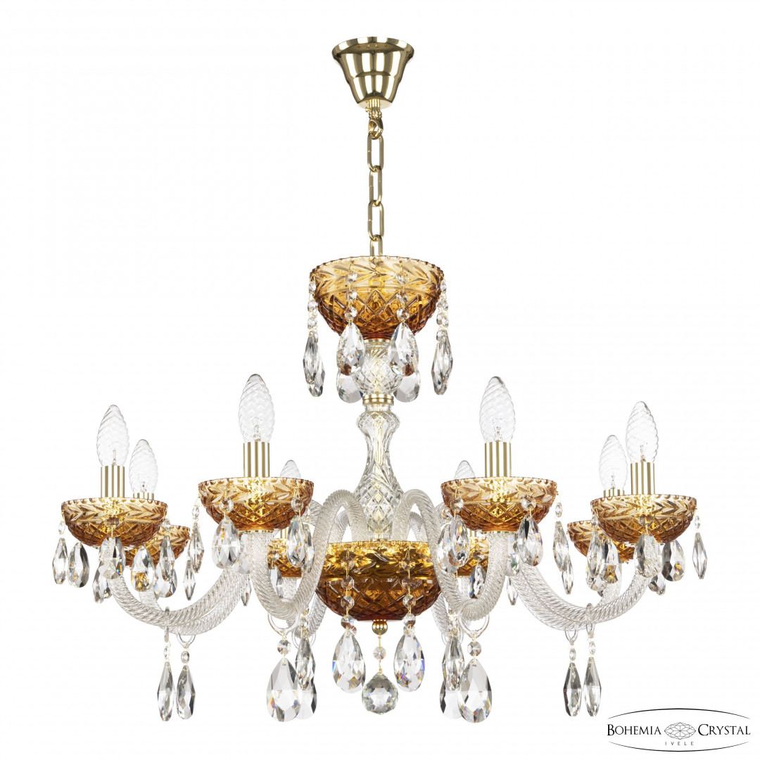 Люстра 5417/8/240 G Amber/M-1F Bohemia Ivele Crystal