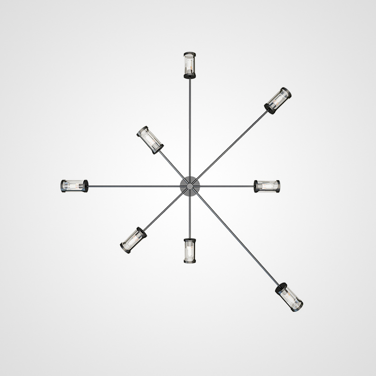 Дизайнерская люстра SKELBY H24 Black/Transparent by ImperiumLoft