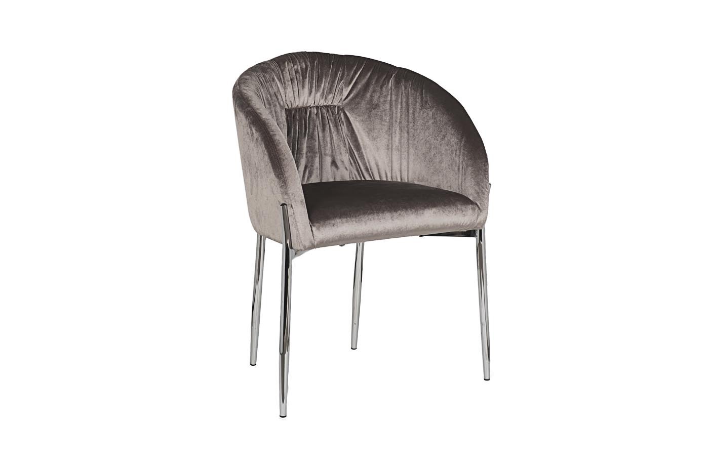 Стул велюровый серо-бежевый Garda Decor GY-DC8173-GBG