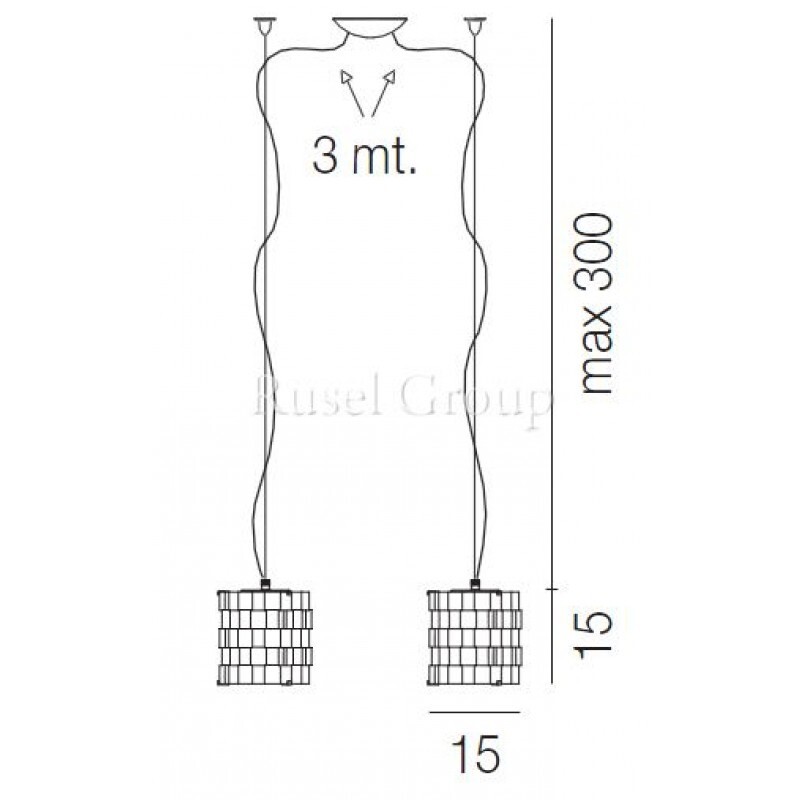 Подвесной светильник Vistosi TAHOMA SP 5 D2