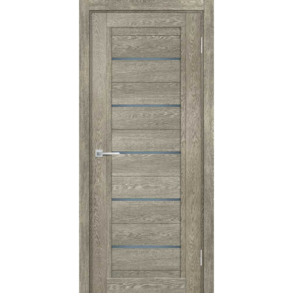 Межкомнатная дверь Graf ТЕХНО-809 графит сатинат Гриджио (2000 х 900)