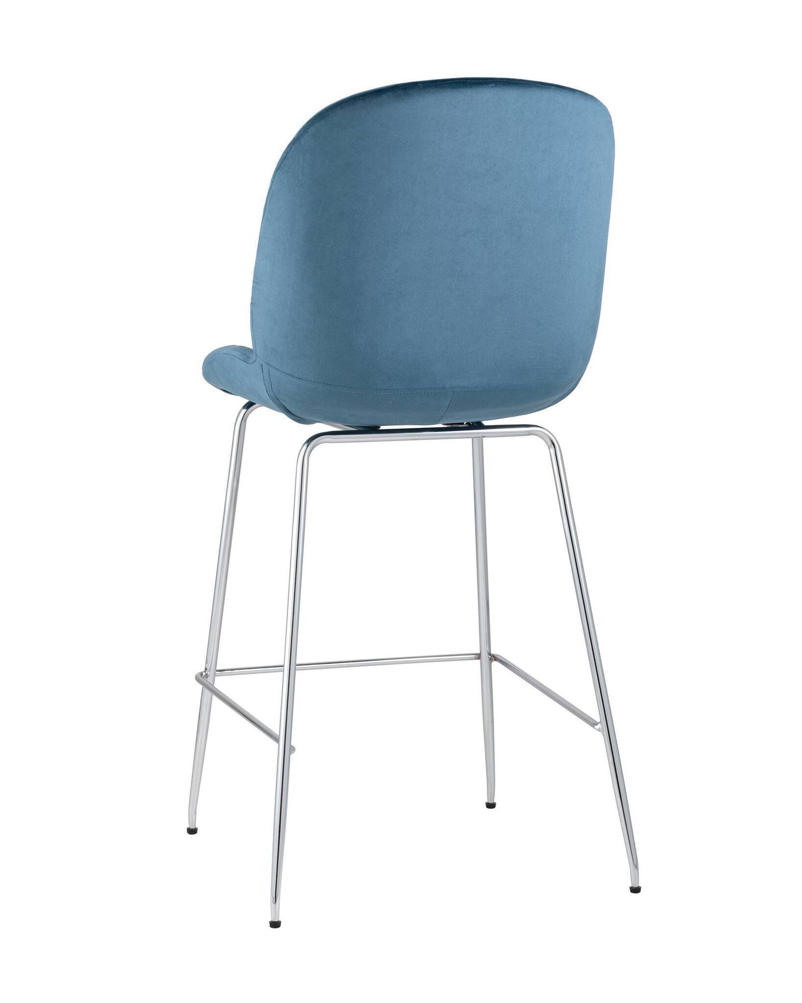 Стул полубарный Beetle со спинкой маренго хромированные ножки Stool Group