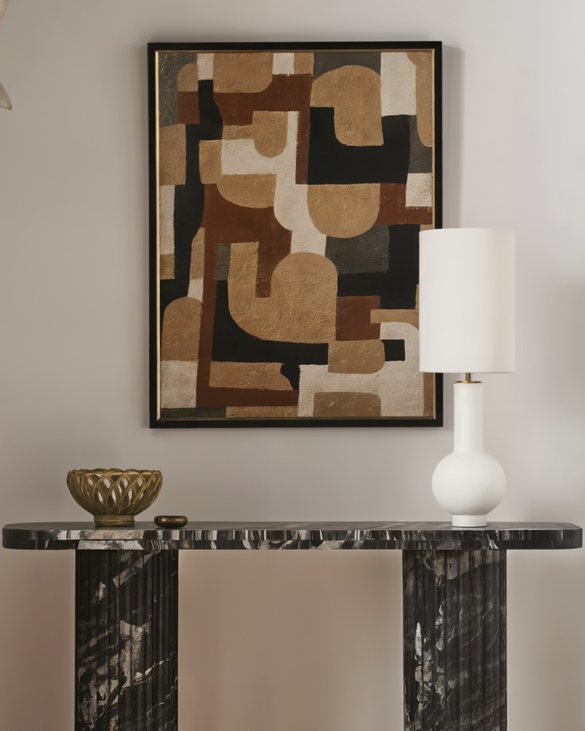 Белая настольная лампа Коэн Louvre Home LTL862913MGI