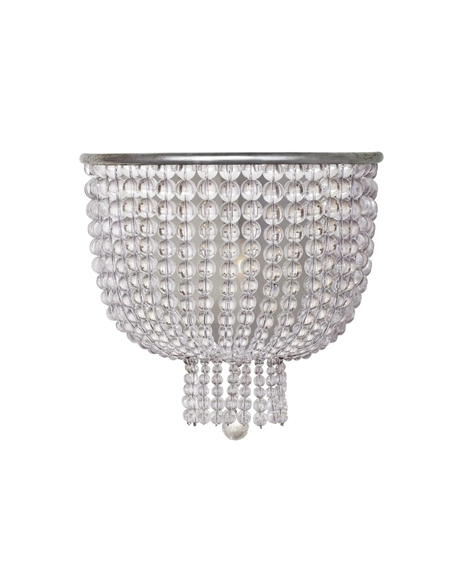 Серебряный настенный светильник Карла Louvre Home JJ10986-1WB