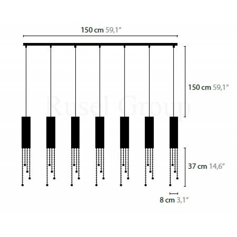 Подвесной светильник ILFARI SEXY CRYSTALS H7