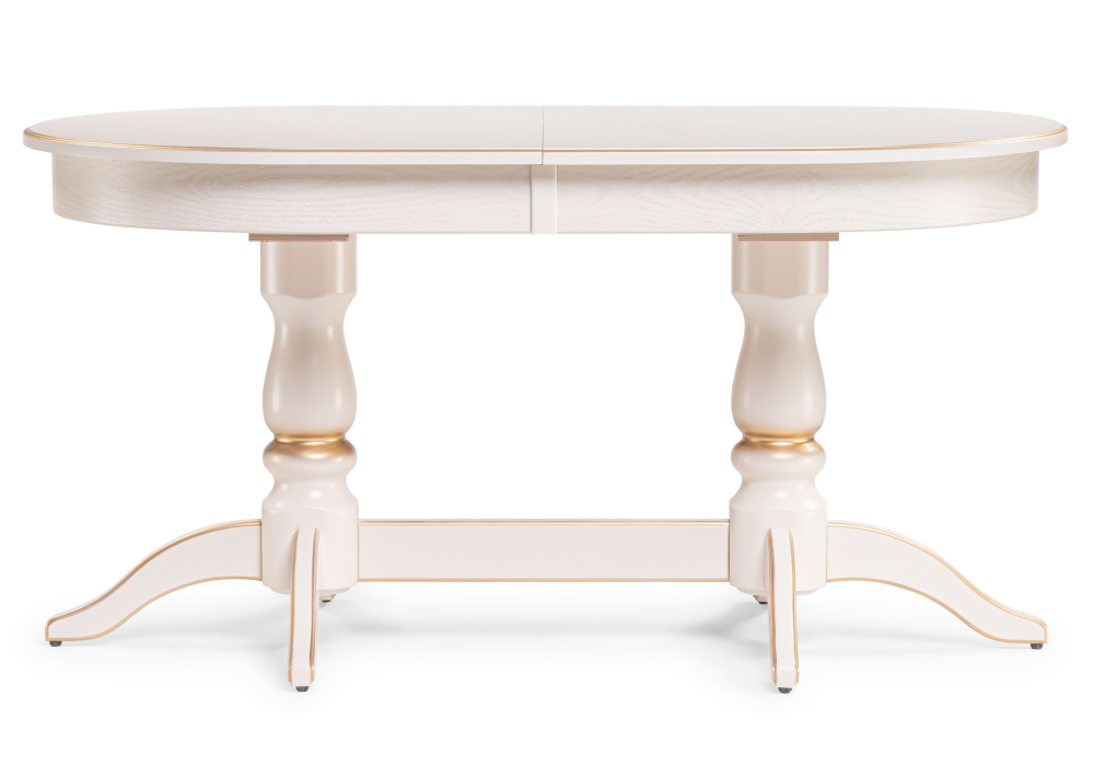 Стол деревянный Woodville Красидиано 150 слоновая кость / золото 515966