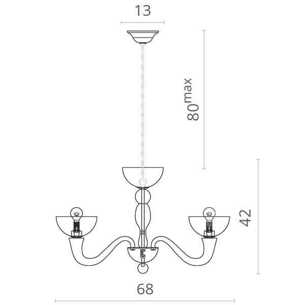Подвесная люстра Divinare 7091/01 LM-5