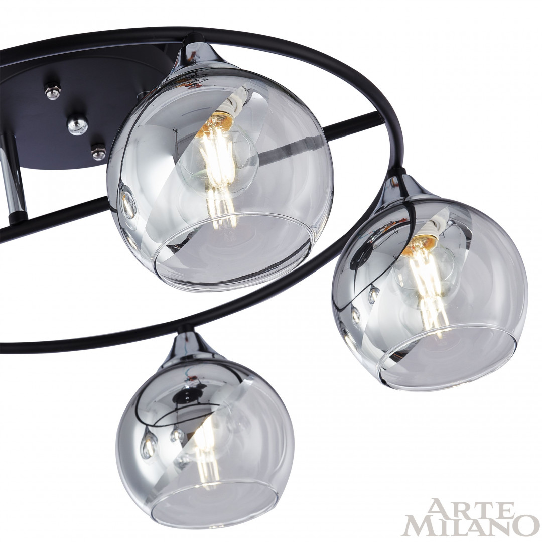 Люстра с плафонами 322403/5 BK+CR Arte Milano