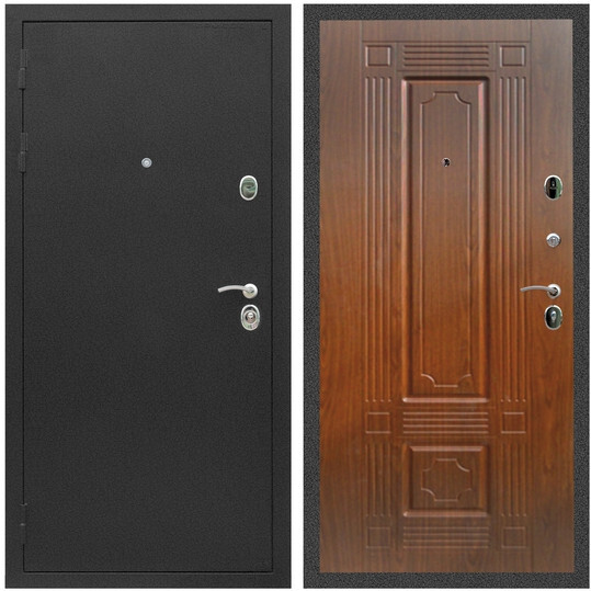 Дверь входная Graf Люкс ТП-70 Черный крокодил / МДФ 16 мм ФЛ-2 Мореная береза