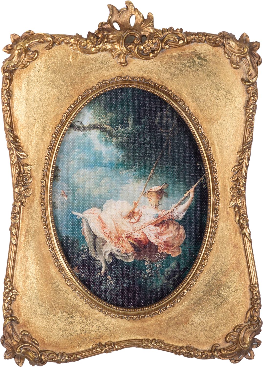 Картина настенная под старину Дама на качелях, масло Glasar 28-673