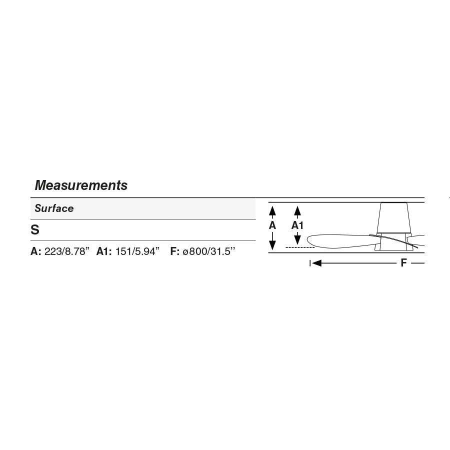 Потолочный вентилятор KLOVER S Ш800mm белый 4 PALAS 18W LED CCT DIM Faro