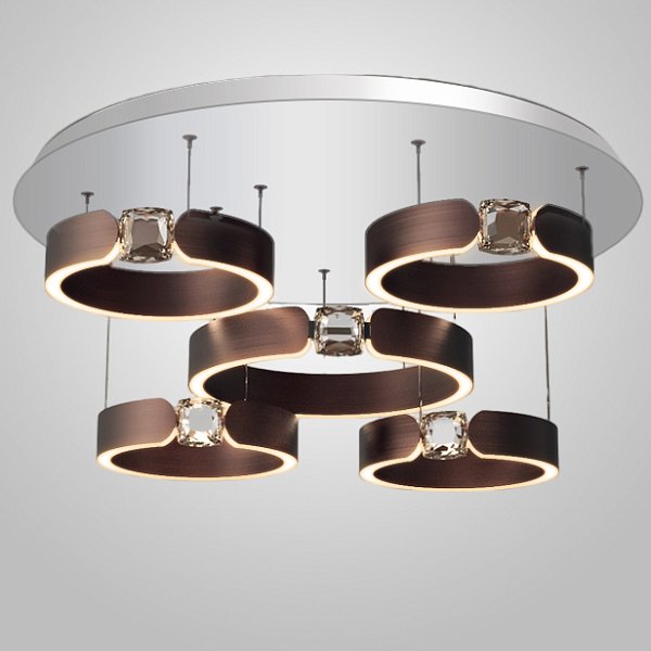 Потолочная люстра SELLIF CHROME L5 Brown by ImperiumLoft
