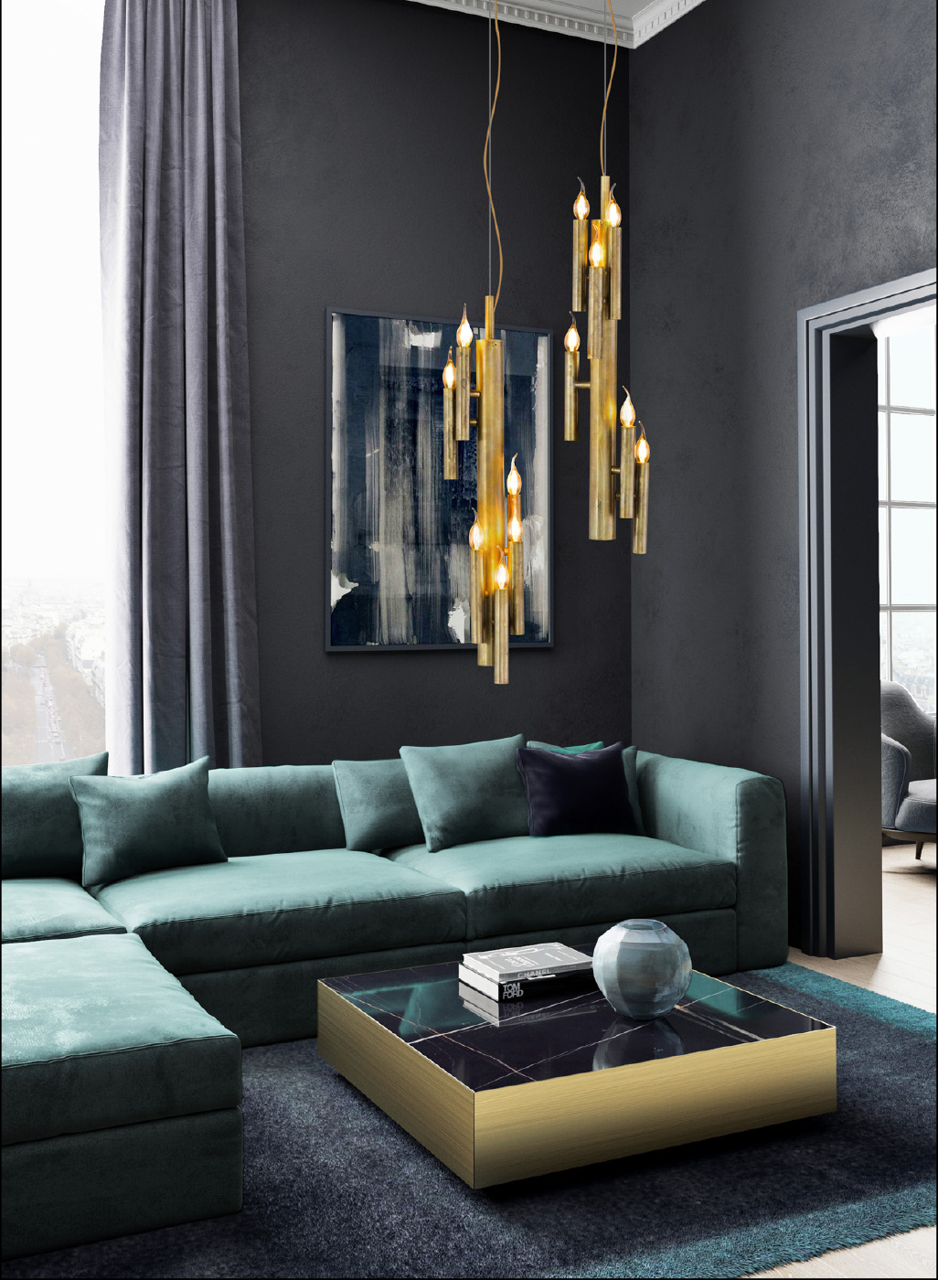 Люстра Brand Van Egmond Shiro Vertical 70 Bur.Brass