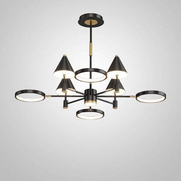Потолочная люстра GISBERT D100 Black by ImperiumLoft