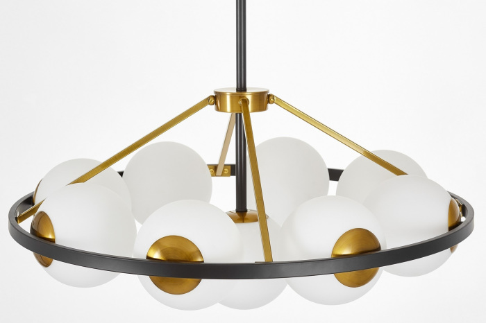 Потолочная люстра Lumina Deco LDP 8034-9 BK+WT