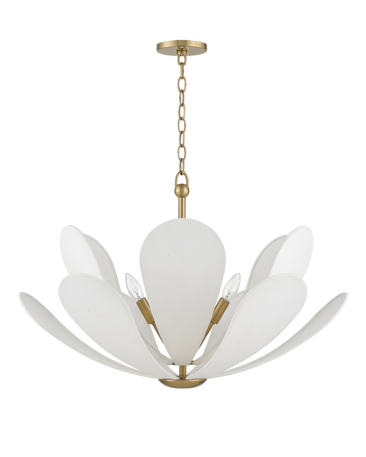Золотистая люстра Флэк с белым абажуром Louvre Home LCH060825SWL