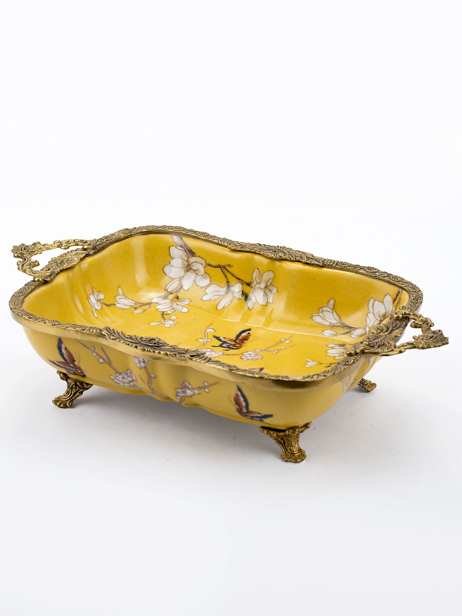 Блюдо на ножках с ручками Glasar C843HC/HY2081