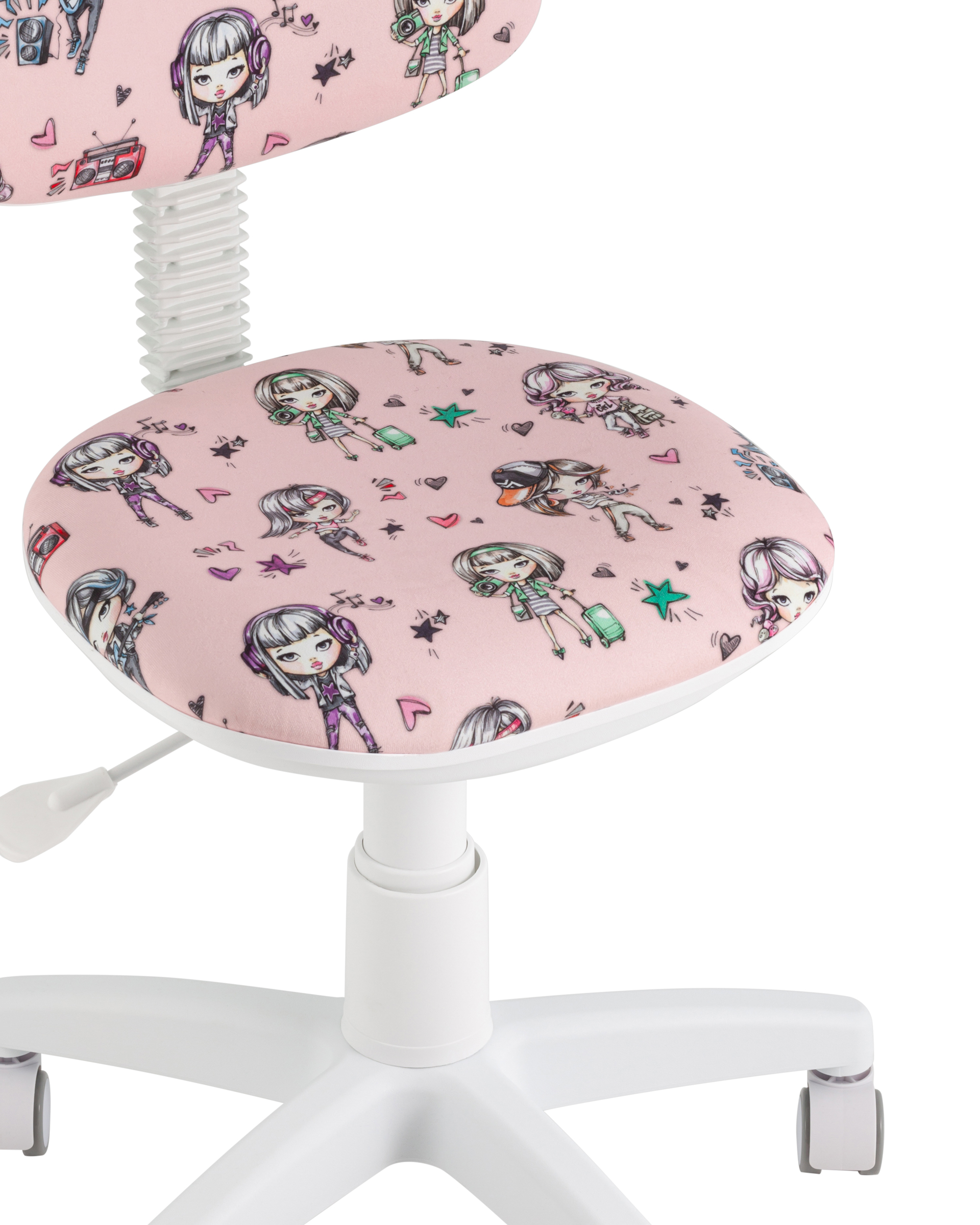 Кресло компьютерное детское УМКА Girls пластик белый Stool Group