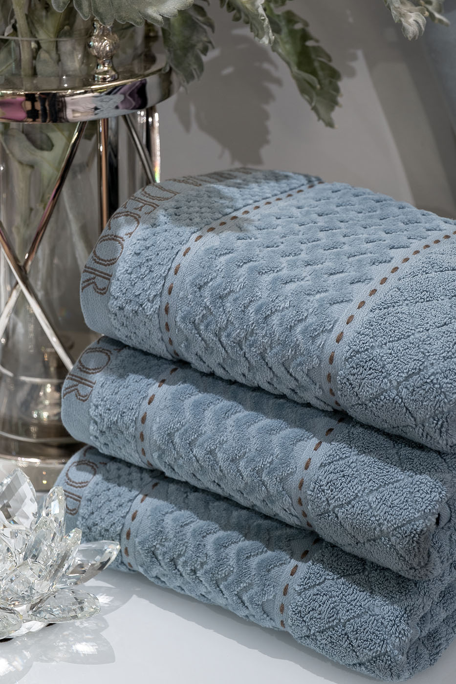 Полотенце "Наполи" 50*90 голубое Garda Decor 119VAL-ARG5090-POL GOL