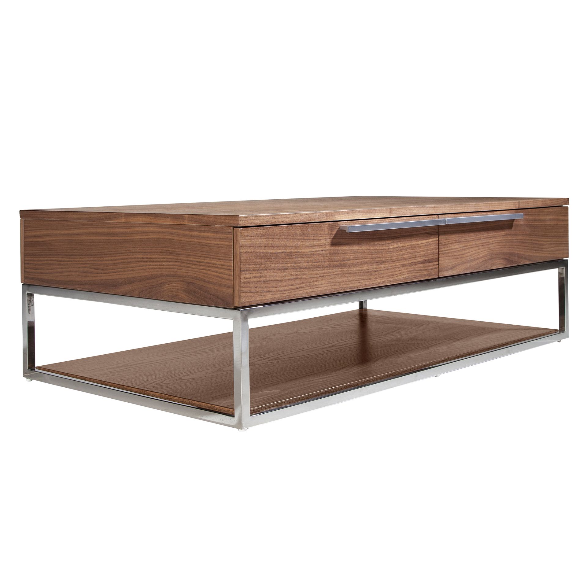 Журнальный стол 2114/MH1502A из ореха и хромированной стали Angel Cerda