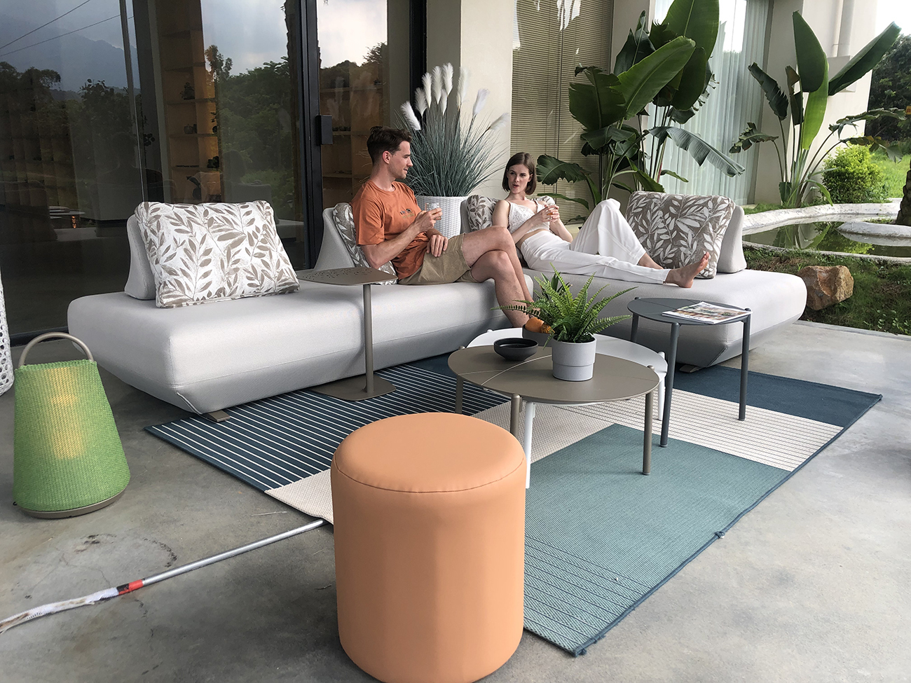 Диван уличный "Фридом" серый Garda Decor 39AR-A372E