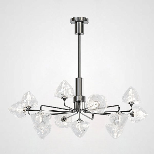 Люстра на штанге ICE 13 lamps Black by ImperiumLoft