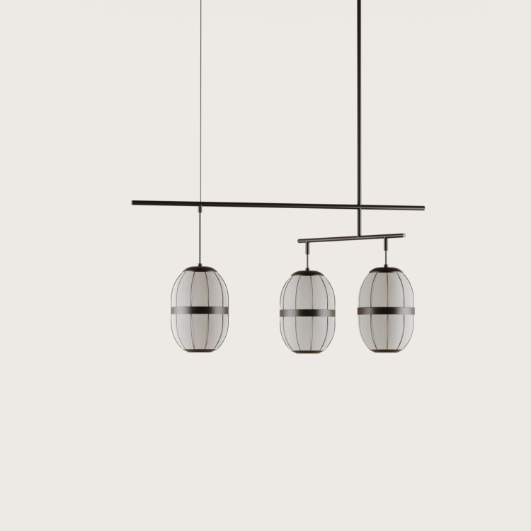 Подвесной светильник Pull C1249/3 Matt black/Matt black Aromas del Campo