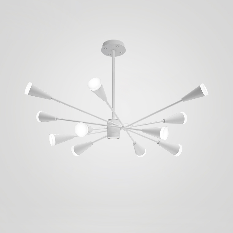 Подвесная люстра MILTON 12 Белый by ImperiumLoft