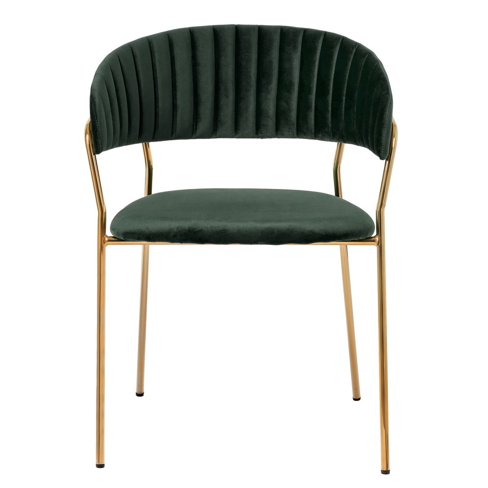 Стул Turin зеленый с золотыми ножками Bradex Home FR 0558