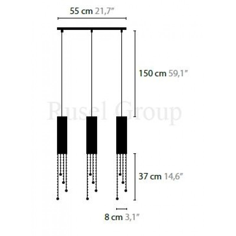 Подвесной светильник ILFARI SEXY CRYSTALS H3