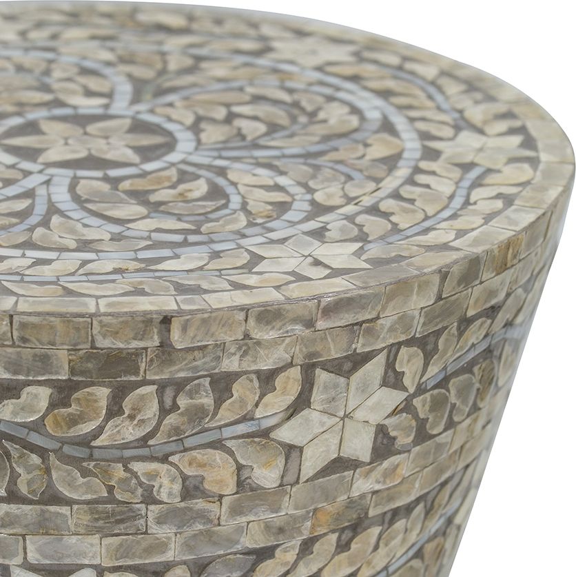 Столик акцентный с отделкой из раковин устриц Glasar 49922