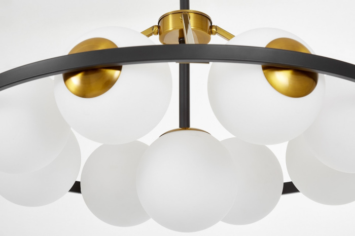 Потолочная люстра Lumina Deco LDP 8034-9 BK+WT