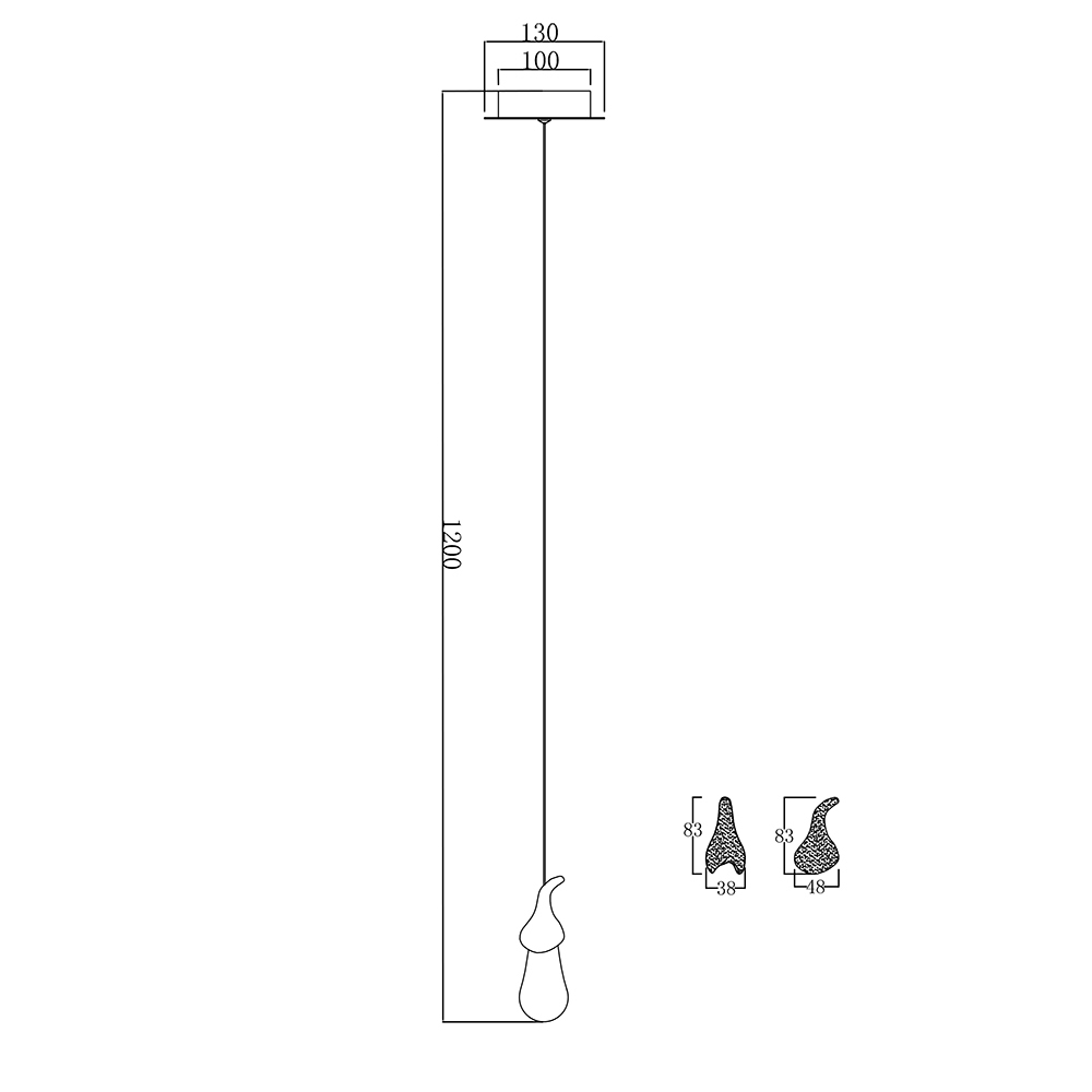 Подвесной светильник Delight Collection OMG07287-1 C2 gold