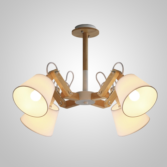 Люстра на штанге MECHANIC L4 White by ImperiumLoft