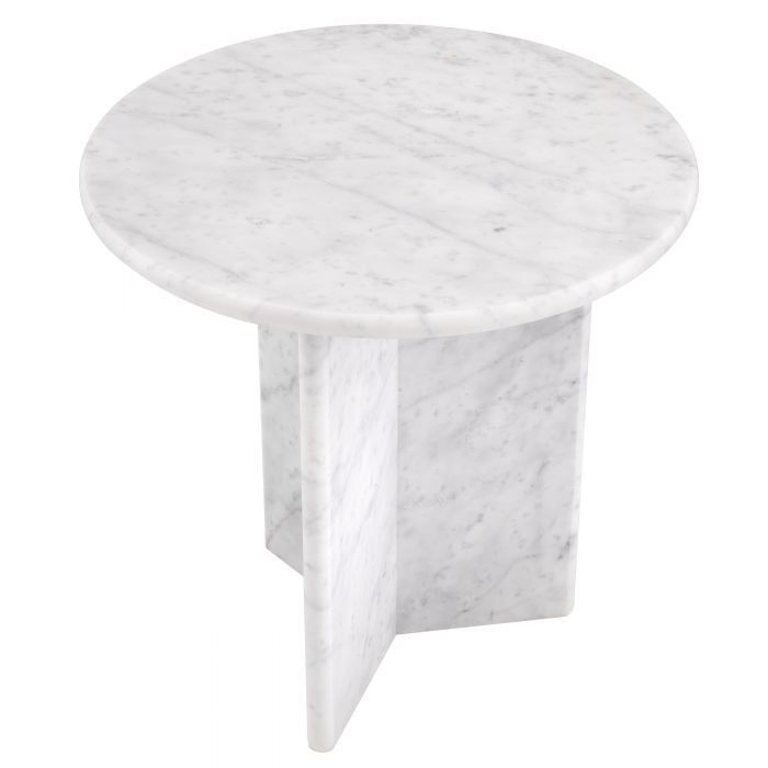 Журнальный столик Eichholtz Table Pontini honed white marble 115219