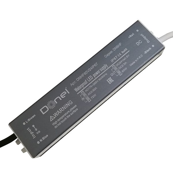 Блок питания для светодиодной лентыт Donolux DNHF60V24IP67