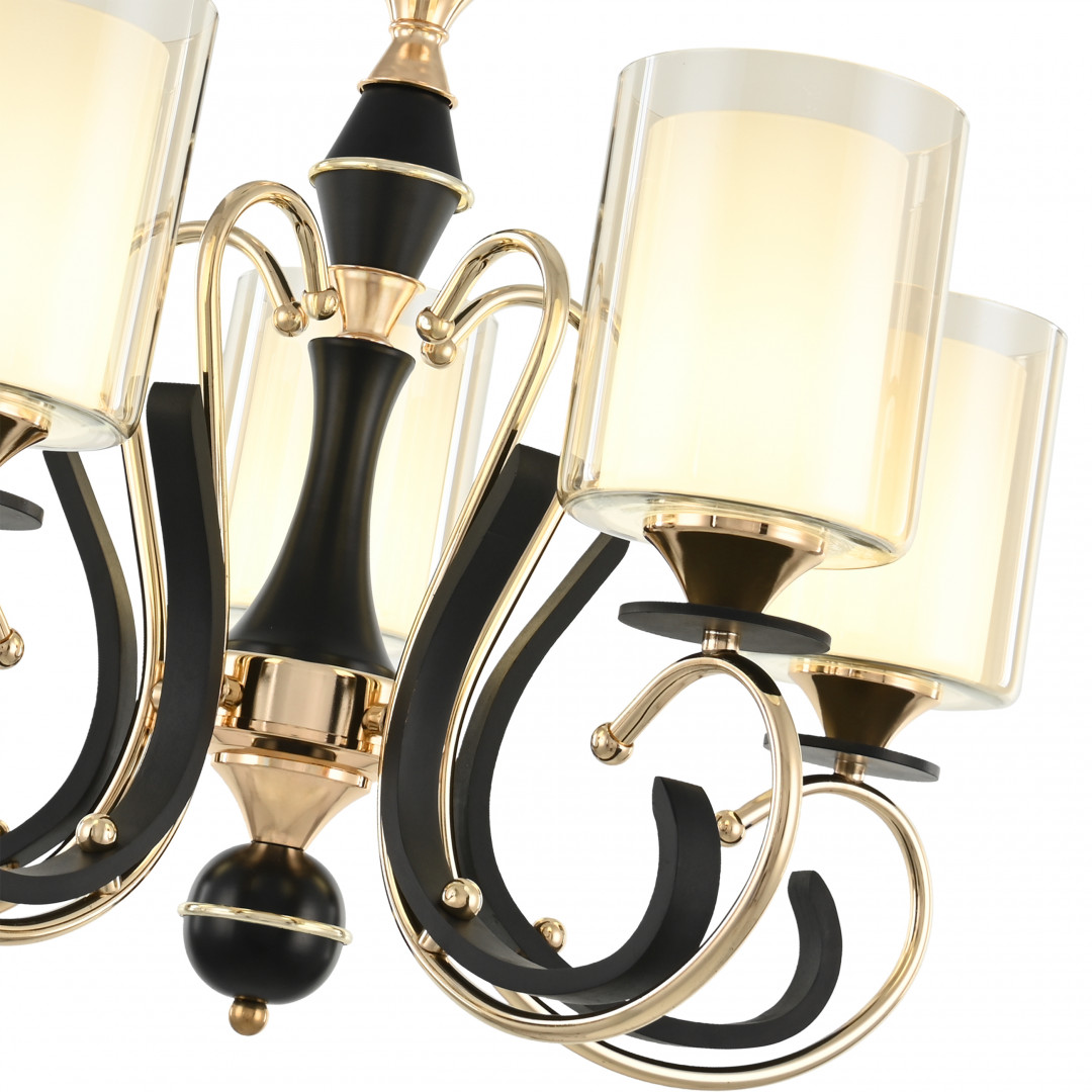 Люстра подвесная с плафонами 302237/5 Bk/Gd Arte Milano