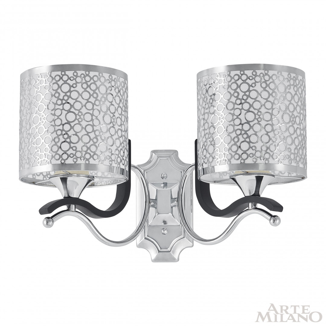 Бра с плафонами 306787/2W Bk/Ni Arte Milano